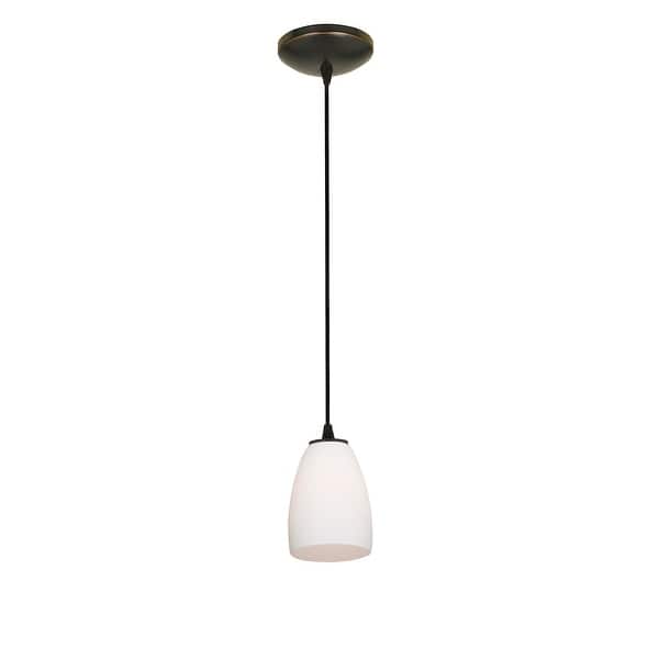 slide 2 of 2, Access Lighting Sherry Bronze Integrated LED Cord Pendant, Opal Shade