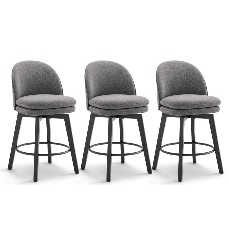 Spruce & Spring Madison Upholstered Swivel Counter Height Bar Stools