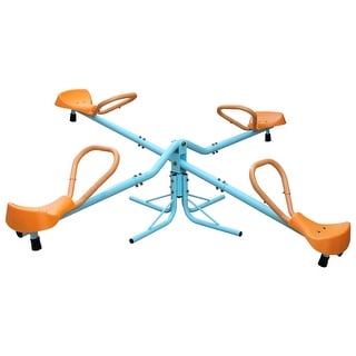 Roomfitters 360° Spinning Seesaw Sit and Spin Teeter Totter Playground Equipment for Backyard Use, Multicolor