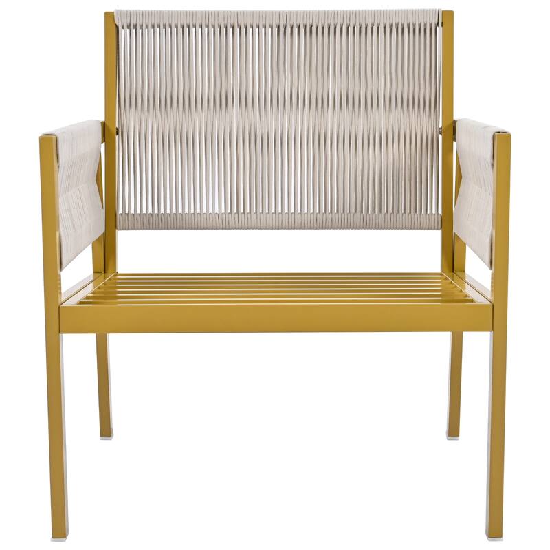 4-Piece Patio Furniture Set, Outdoor Garden Conversation Set with Tempered Glass Table, Deep Seating and Thick Cushion