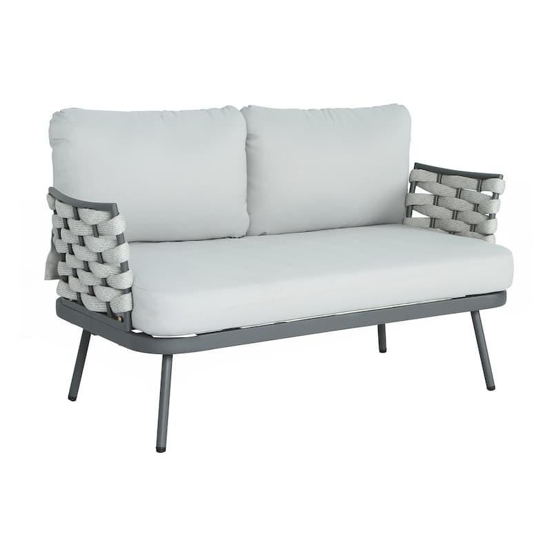 Steel Loveseat and Table