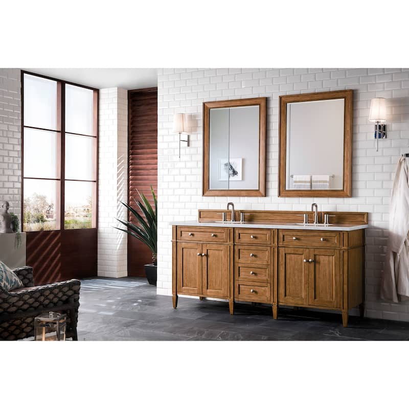 James Martin Vanities Brittany 72" Double Vanity, Saddle Brown