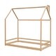 preview thumbnail 5 of 10, Twin Size Wooden House Bed with Playhouse Design , Sturdy Pine Frame for Comfortable Sleep and Imaginative Play