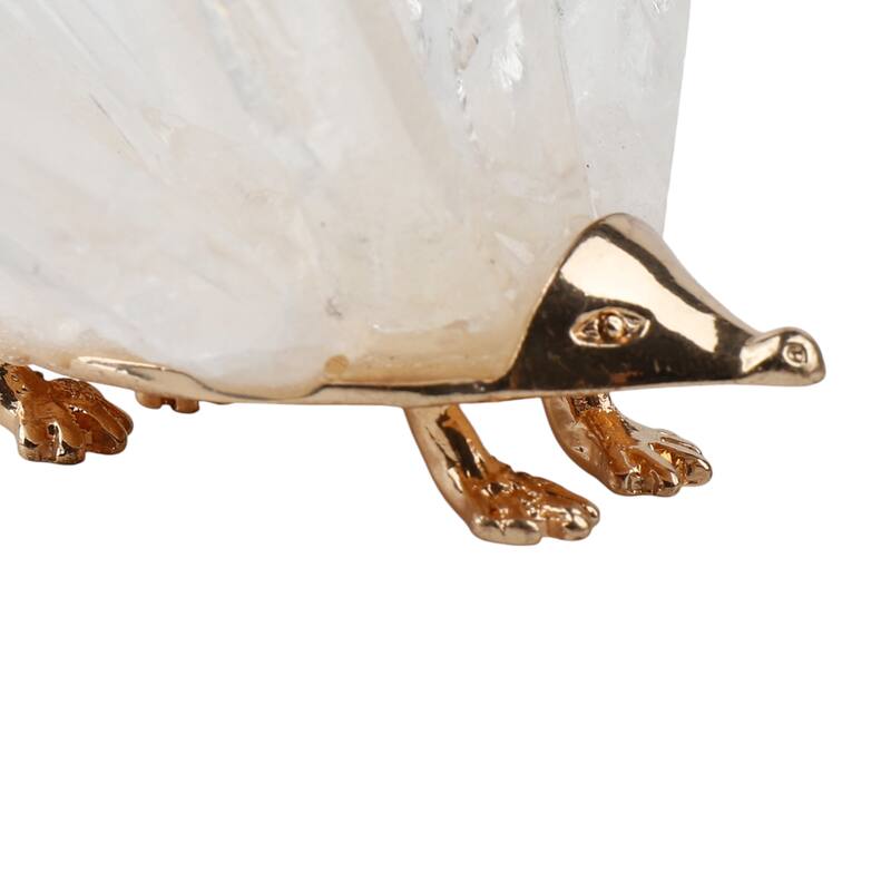 Stone Metal Decorative Object Animal Figurine Spikes Accent - 2" White - 2" x 2" x 2"