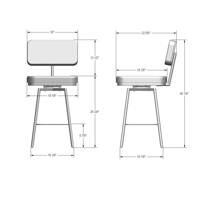 Amisco Tereza Swivel Counter and Bar Stool