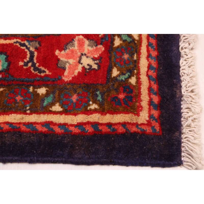 ECARPETGALLERY Hand-knotted Andelz Dark Navy Wool Rug - 4'3 x 11'2