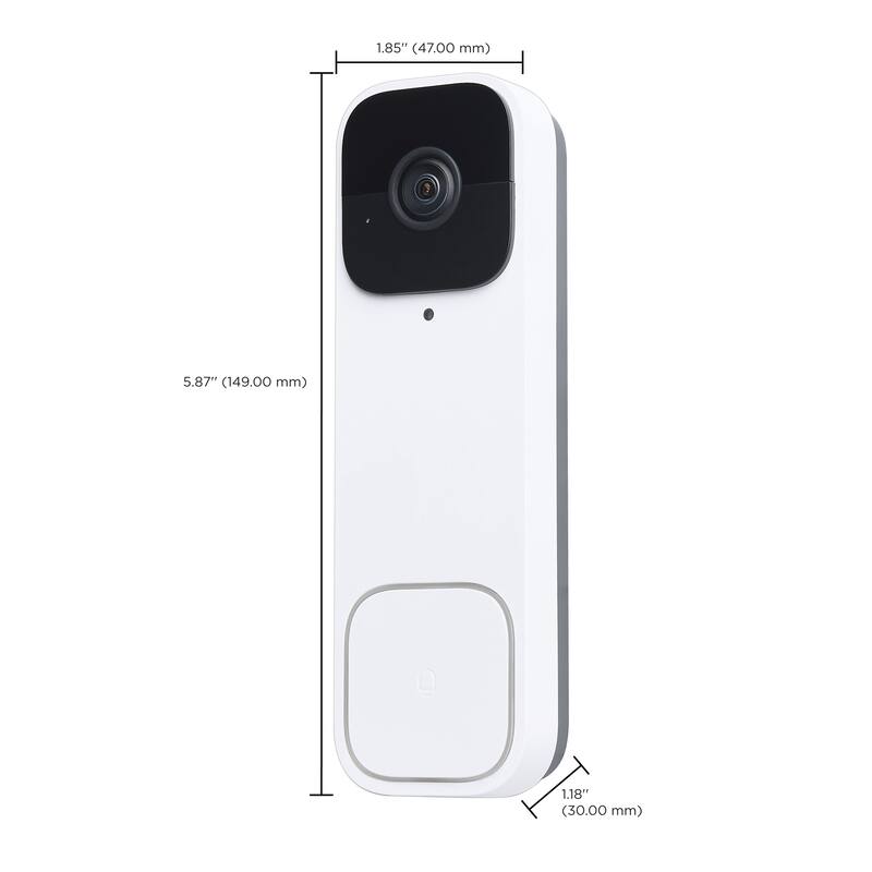Starfish Smart Doorbell Security Camera Wired White Doorbell With White Chime