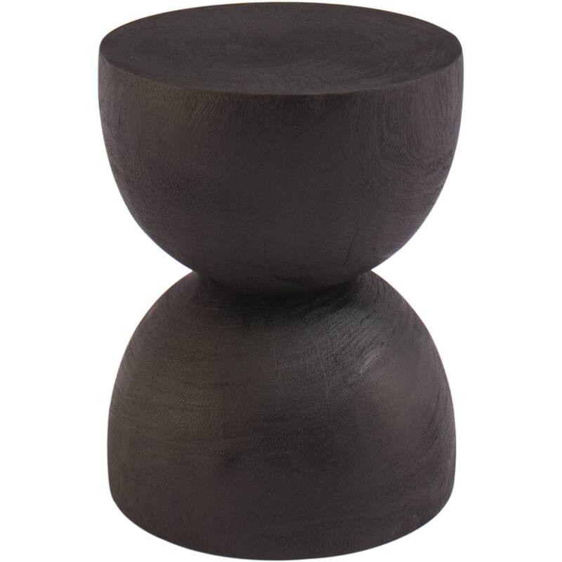 Kluane Swirling Tones Side Table - 18" Black