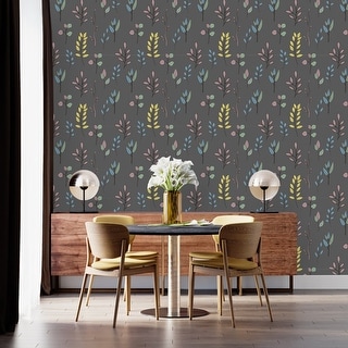 Multicolored Leaves Wallpaper Peel and Stick and Prepasted - Bed Bath ...