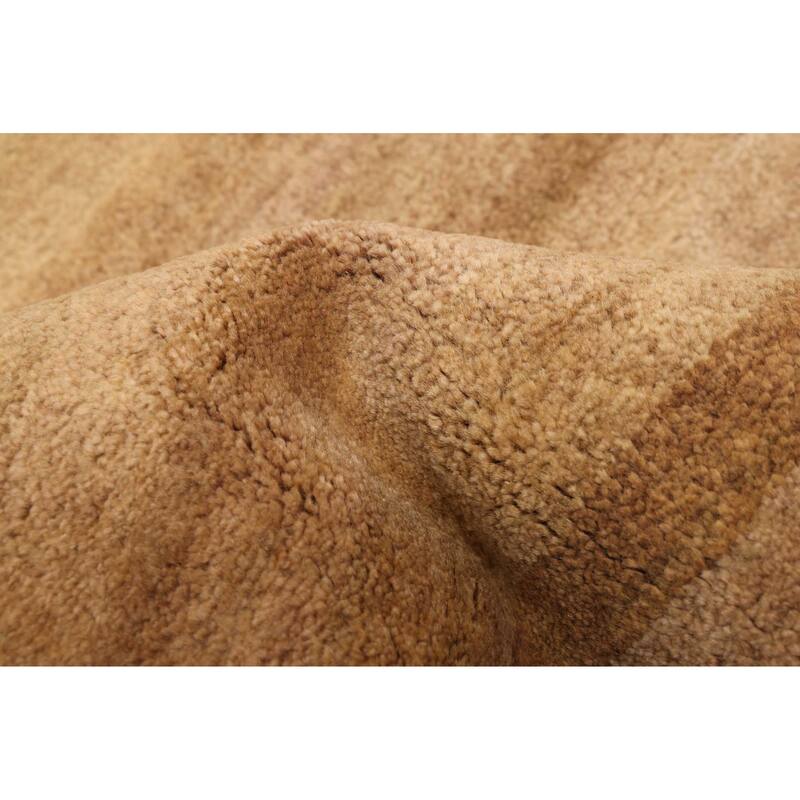 ECARPETGALLERY Hand-knotted Pak Finest Gabbeh Light Brown Wool Rug - 5'1 x 6'11