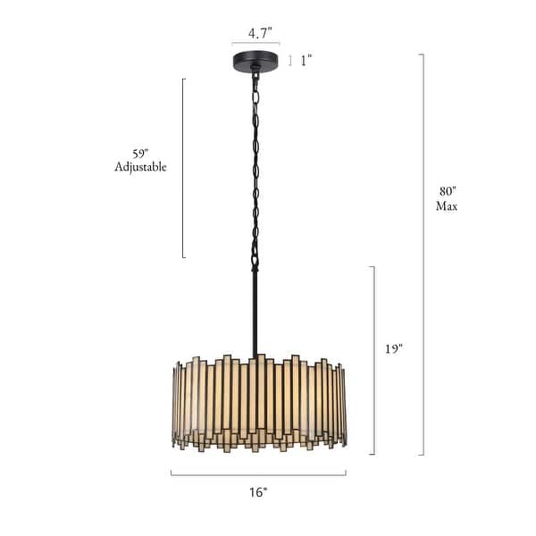dimension image slide 1 of 3, Tifany Modern Gold 4-Light Drum Chandelier Colored Glass Lights for Kitchen Island Bedroom