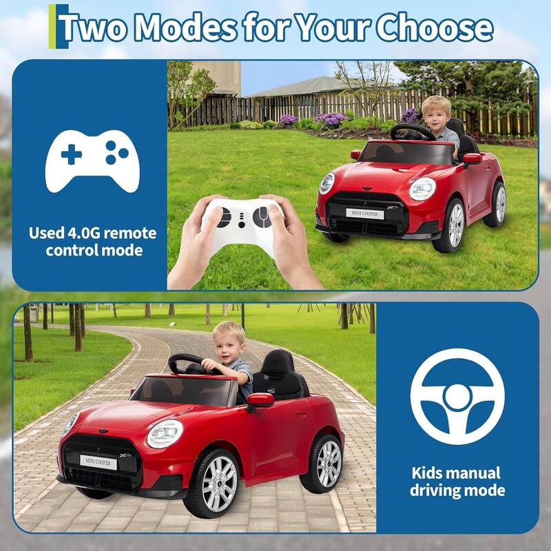 12V Ride on Car for Kids with Remote Control, Licensed BMW Electric Car, Black