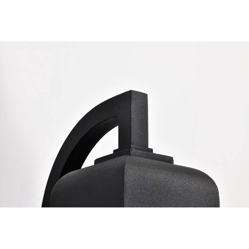 Lawrence 1 Light Medium Wall Lantern Matte Black with Clear Seeded Glass