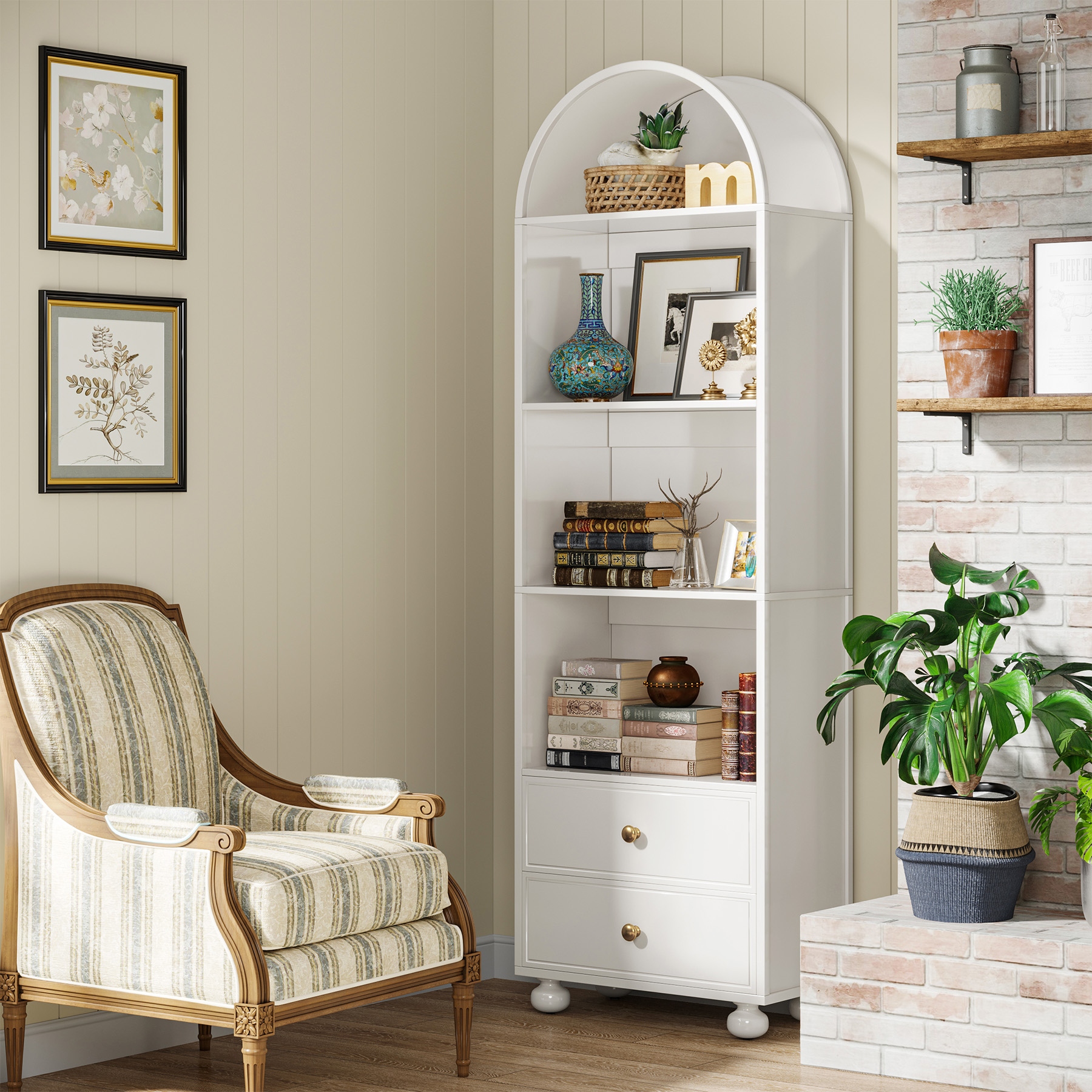 Modern bookshelf with drawers cheap