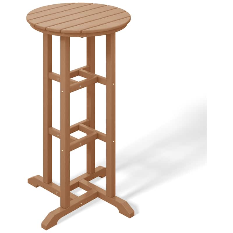 Polytrends Laguna Hdpe All Weather Outdoor Patio 24" Round Bar Bistro Table