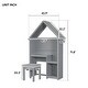 preview thumbnail 7 of 15, House Shaped Kids Desk with a cushion stool