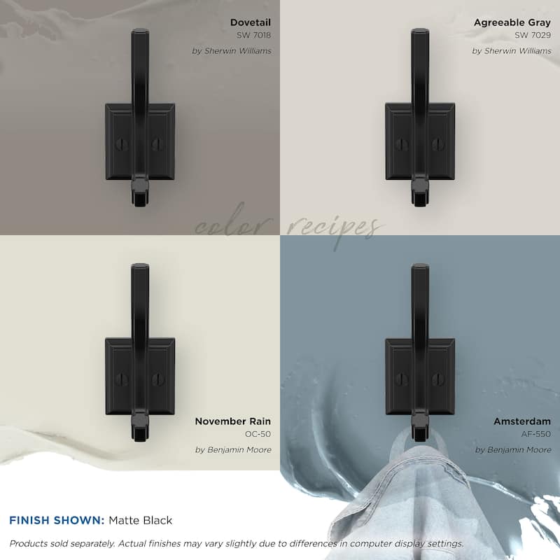 Amerock Aliso Double Prong Decorative Wall Hook