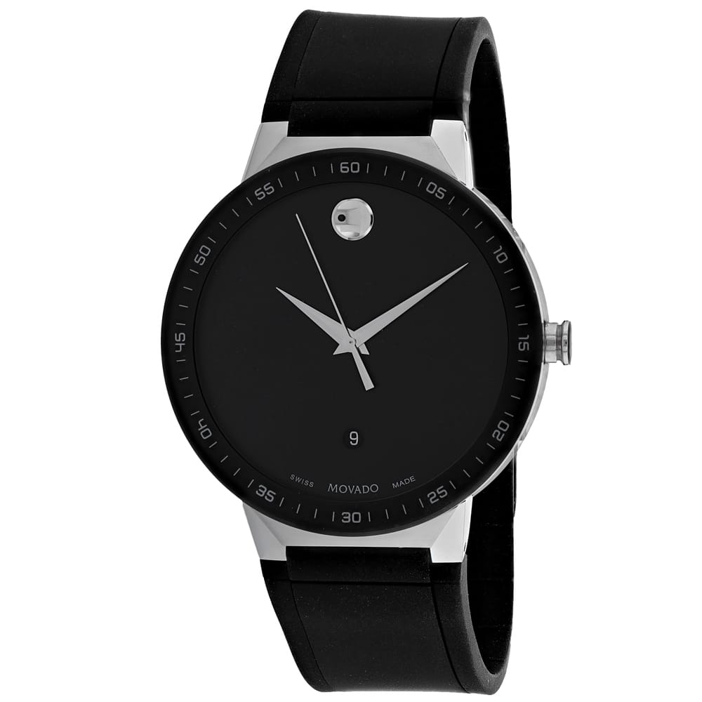 Movado Men's Sapphire Black Dial Watch - 607406 - One Size