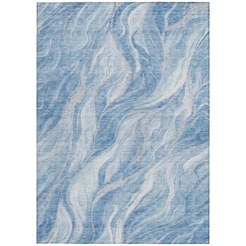 HomeRoots Abstract Transitional Rectangle Outdoor Rug