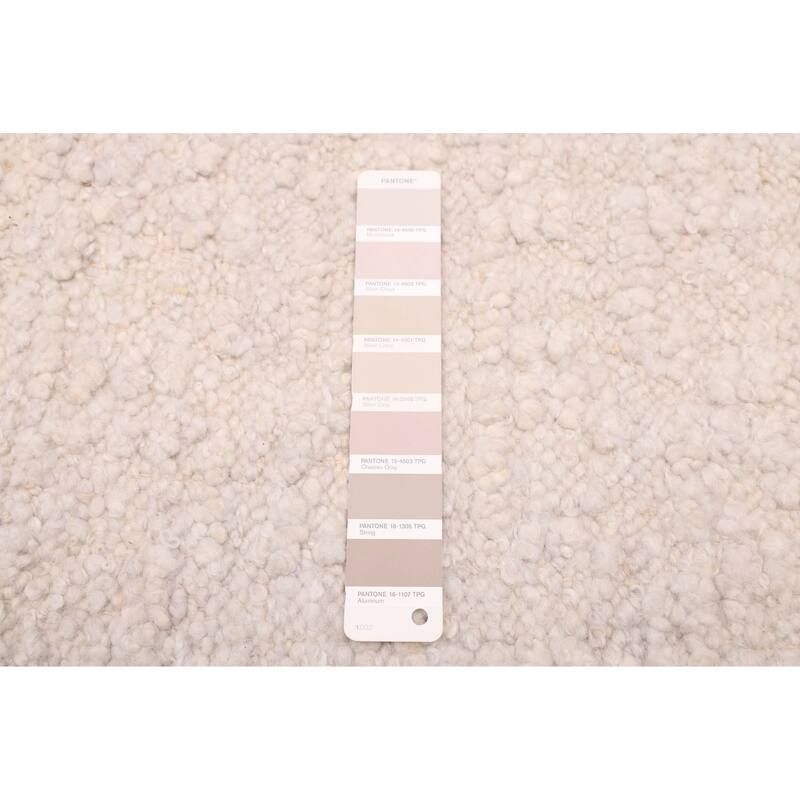 ECARPETGALLERY Hand-knotted Looma Light Grey Wool Rug - 8'0 x 9'11