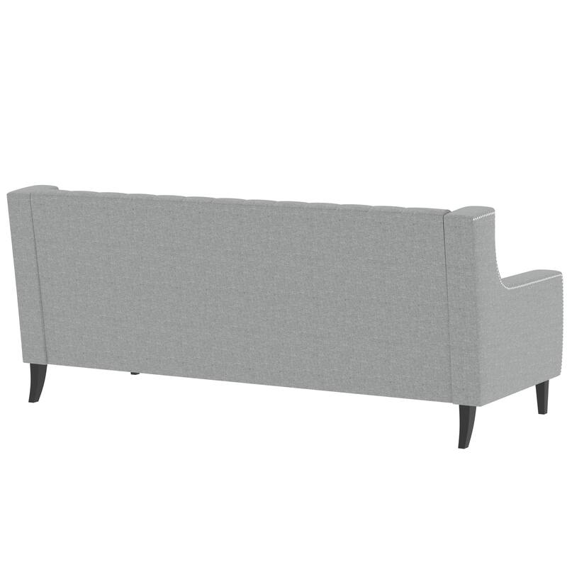 Polyester 3-seater Sofa with Tufted Backrest
