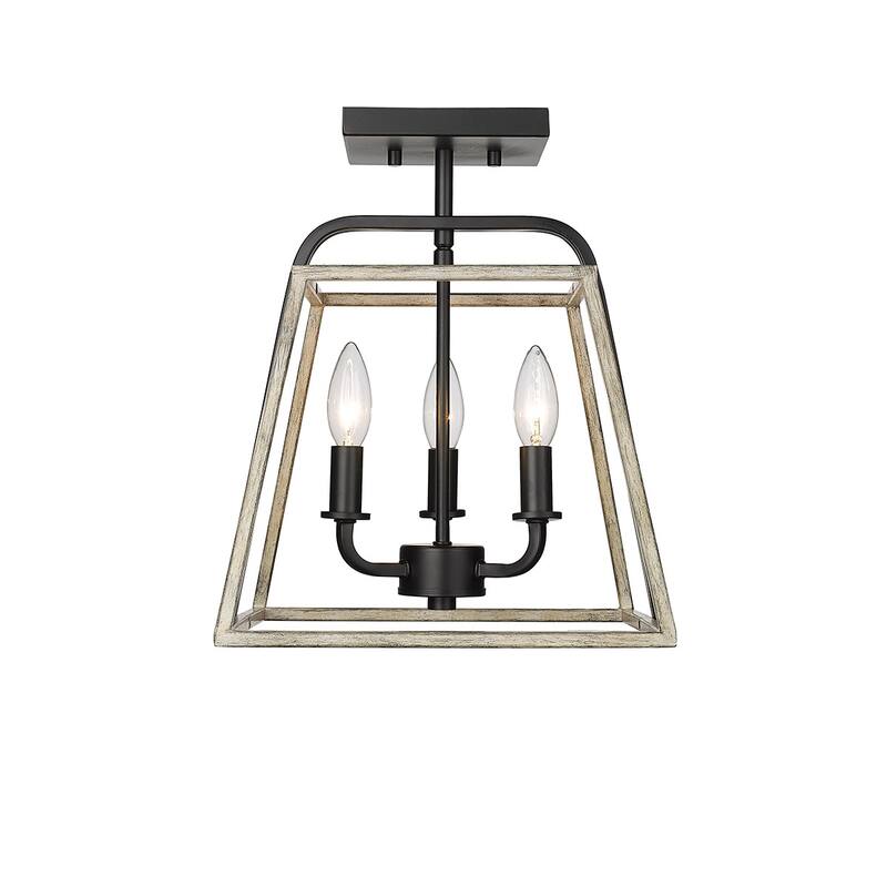 Millennium Lighting 3011 Bonnie 3 Light 11" Wide Semi-Flush Ceiling