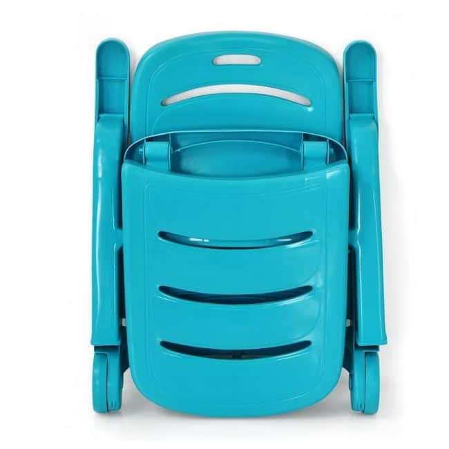 5 Position Adjustable Folding Lounger Chaise Chair on Wheels - 30" x 29" x 41" (L x H x W)