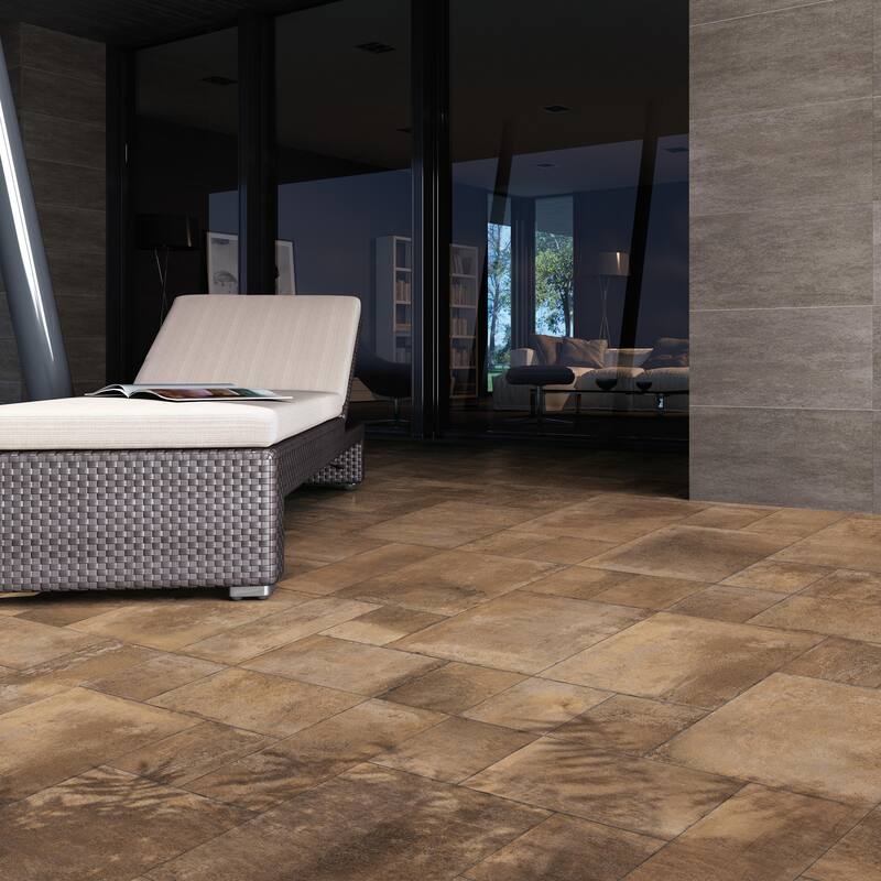 Merola Tile Adobe Terra Modular 39-3/8" x 39-3/8" Porcelain Floor and Wall Tile - Case (8 Tiles)