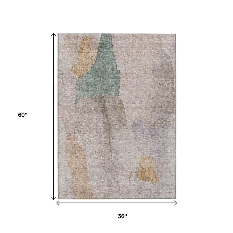 HomeRoots Abstract Transitional Rectangle Outdoor Rug