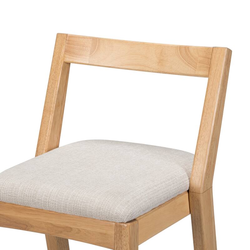 Christopher Knight Home - Maelis Rubberwood Barstools with Upholstered Cushion (Set of 2)