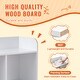 preview thumbnail 7 of 9, White Kid Toy Storage Cubby Organizer with Bookshelf and 5 Compartment Perfect for Nursery and Playroom - 35” × 16” × 30”