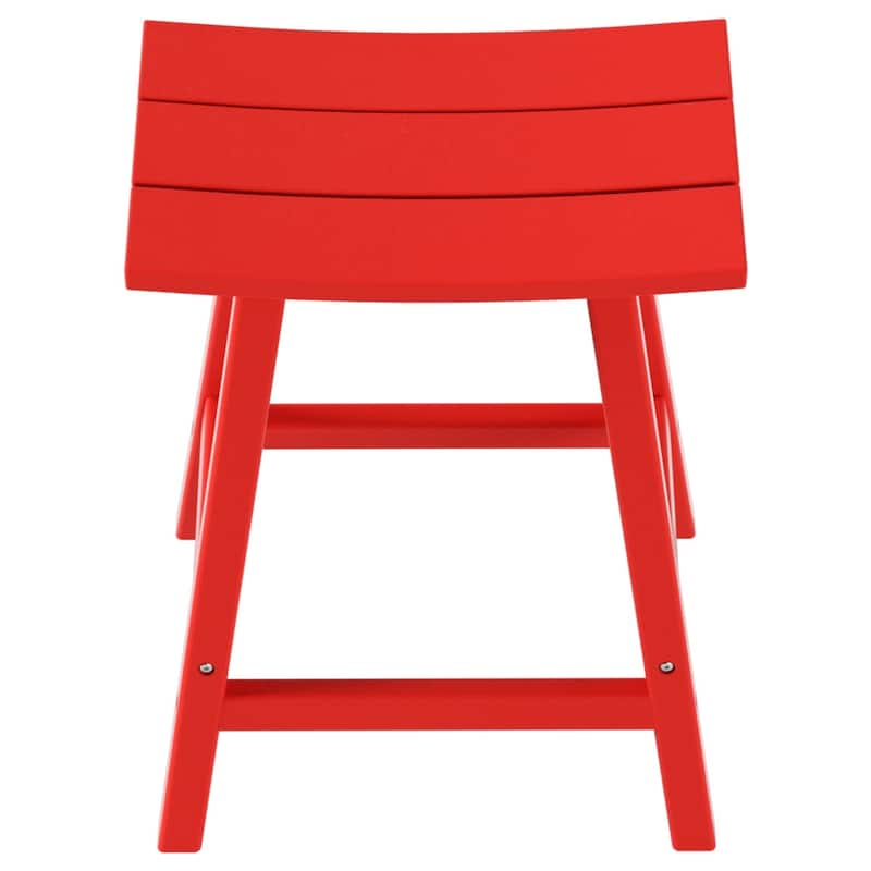 Polytrends Laguna Hdpe All Weather Outdoor Patio 24" Saddle Seat Counter Stool (Set Of 2)