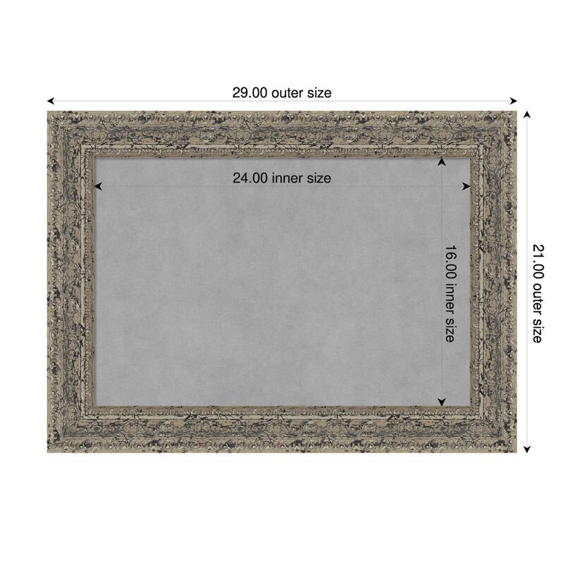 Amanti Art Attic Aged Black Framed - 29 x 21 in - Attic Aged Silver