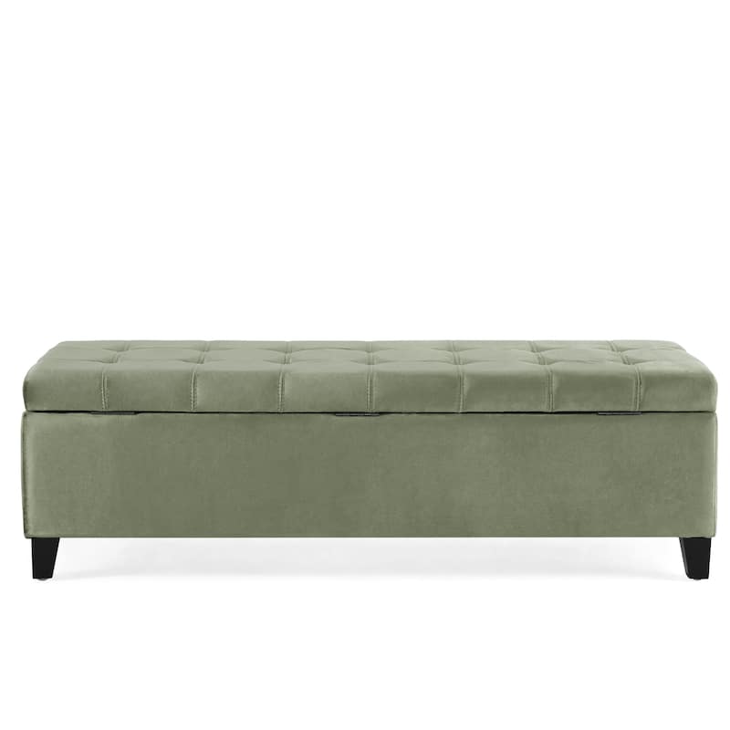 Mission Tufted Fabric Storage Ottoman Bench by Christopher Knight Home