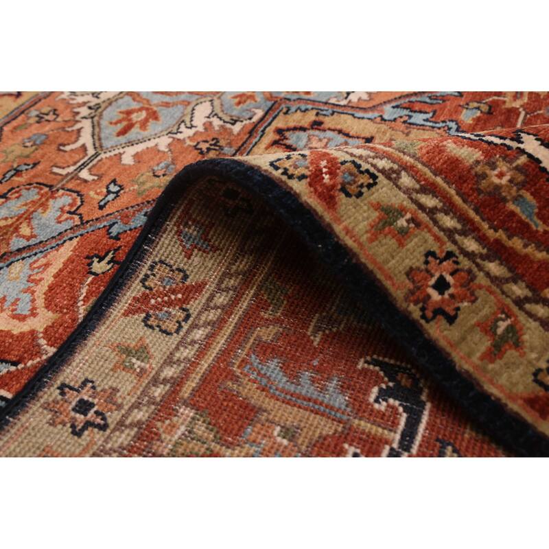 ECARPETGALLERY Hand-knotted Jules Sultane Dark Navy Wool Rug - 7'11 x 9'9
