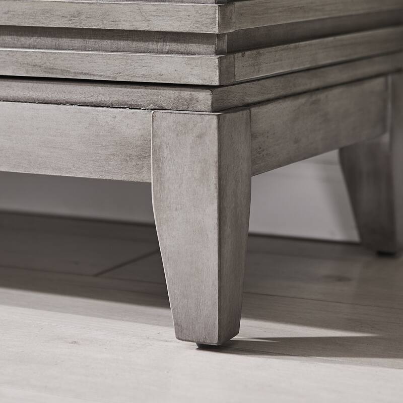 Morden Fort Wood Sideboard Storage Buffet Cabinet with 3D Stripes Doors