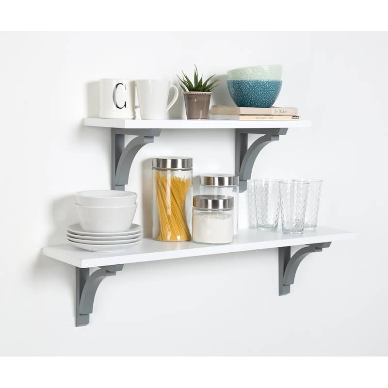 Kate and Laurel Corblynd Traditional Wood Wall Shelf