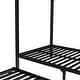 preview thumbnail 11 of 10, Twin XL over Twin XL Metal Bunk Bed Frame with Twin Size Trundle, Plastic Stoppers, Built-in Ladder and Full-Length Guardrails