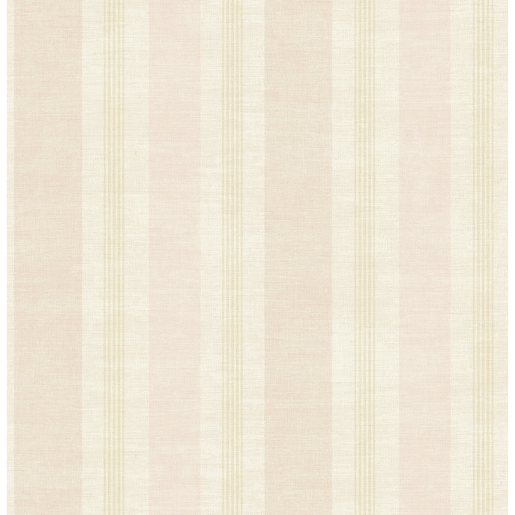 Seabrook Designs Harmonia Linen Stripe Unpasted Wallpaper