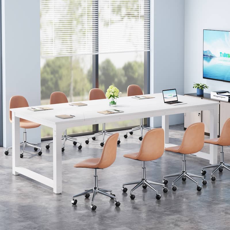 78.7 Inches Large Computer Desk, Modern Office Executive Desk