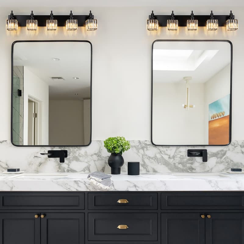 2/3/4-Light Modern Bathroom Crystal Vanity Light Wall Sconces