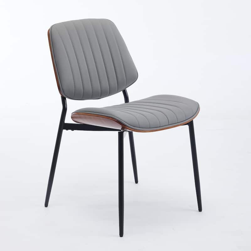 GDFStudio Mid Century Modern Armless Upholstered Dining Chairs with Metal Legs