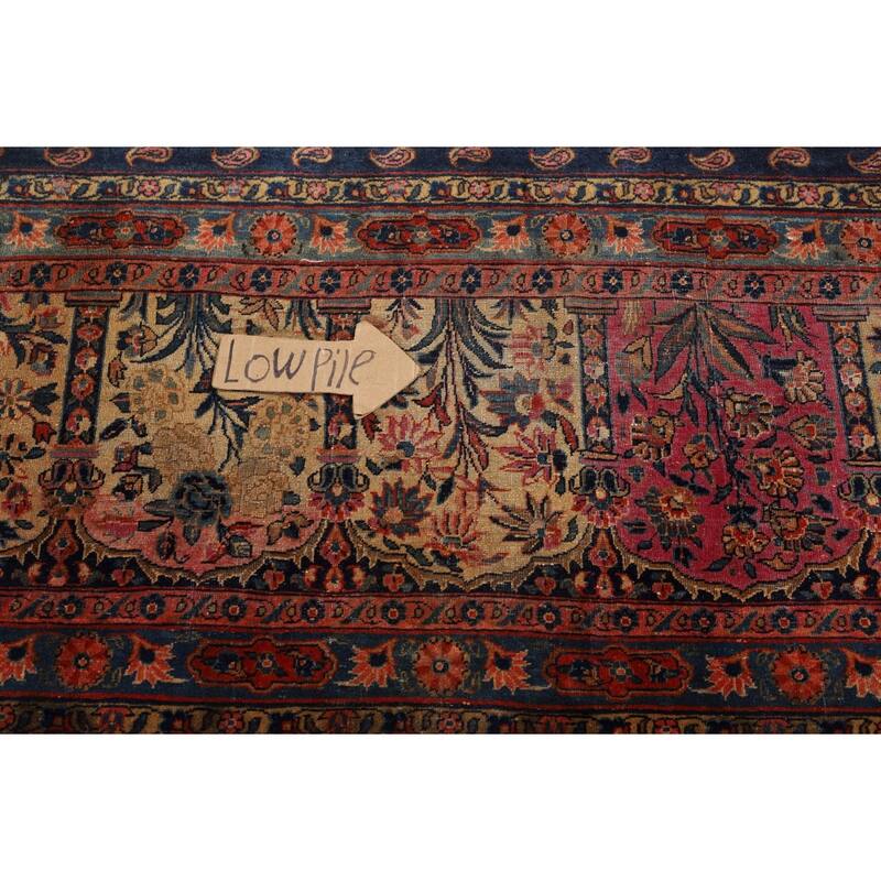 Pre-1900 Antique Sarouk Mohajeran Persian Rug Hand-Knotted Wool Carpet - 10'1"x 13'5"
