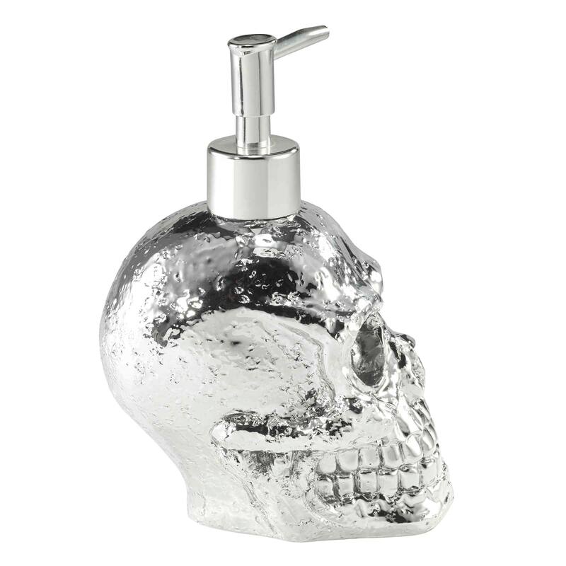Avanti Electroplated Skull Lotion Dispenser - Silver - Lotion Dispenser