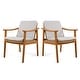 preview thumbnail 14 of 18, Christopher Knight Home - Hayden Outdoor Acacia Wood and Metal Dining Set with Cushioned Arm Chairs 7 Piece Set