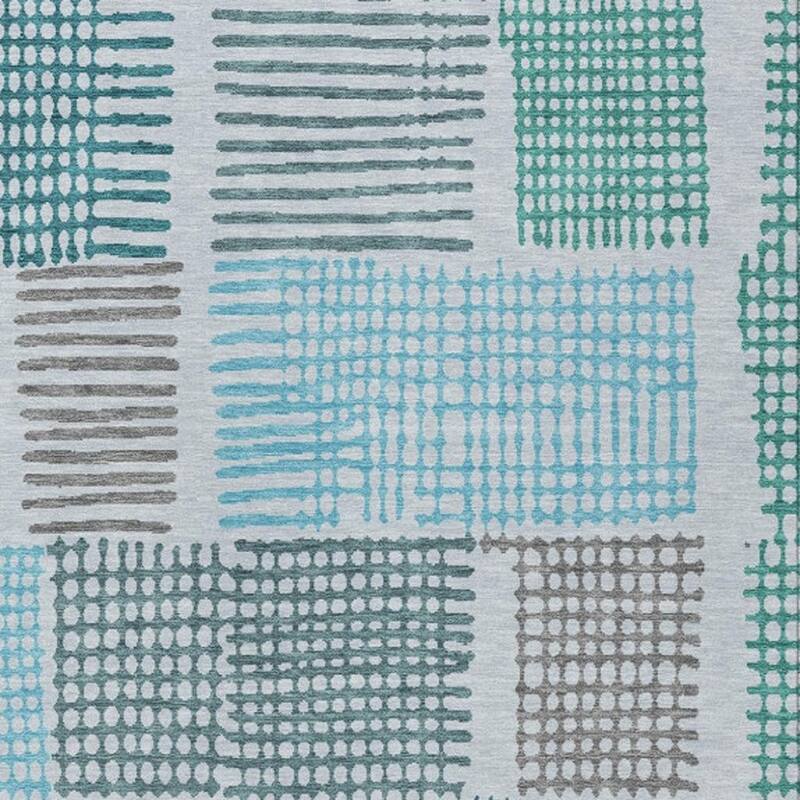 HomeRoots Geometric Transitional Rectangle Outdoor Rug