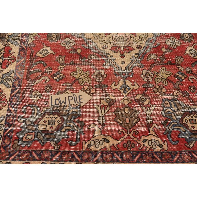 Hand Knotted Oriental 100% Wool Carpet Traditional Floral Oranges & Rust Bakhtiari Area Rug - 6' 2'' X 4' 7''