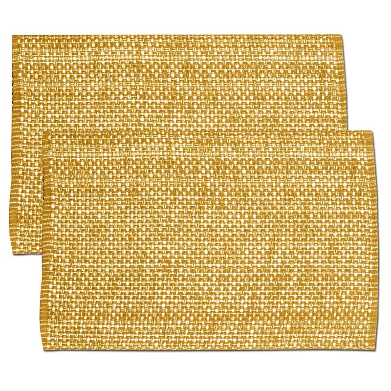 Sweet Home Collection Two Tone Cotton Woven 13x19 Placemats Orange (Set of 2, 4, or 6)
