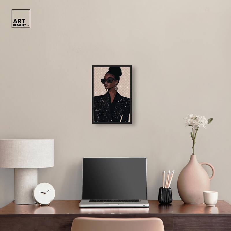 Elegant Woman Sparkle Canvas by Art Remedy
