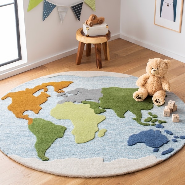 slide 2 of 2, SAFAVIEH Handmade Martha Stewart Collection Resmije Globe Wool Rug